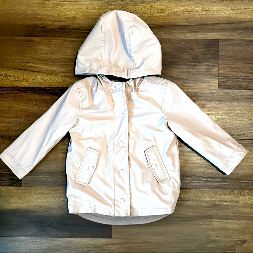 Gymboree Light Pink Hooded Raincoat Toddler Girls Size Small 4/5